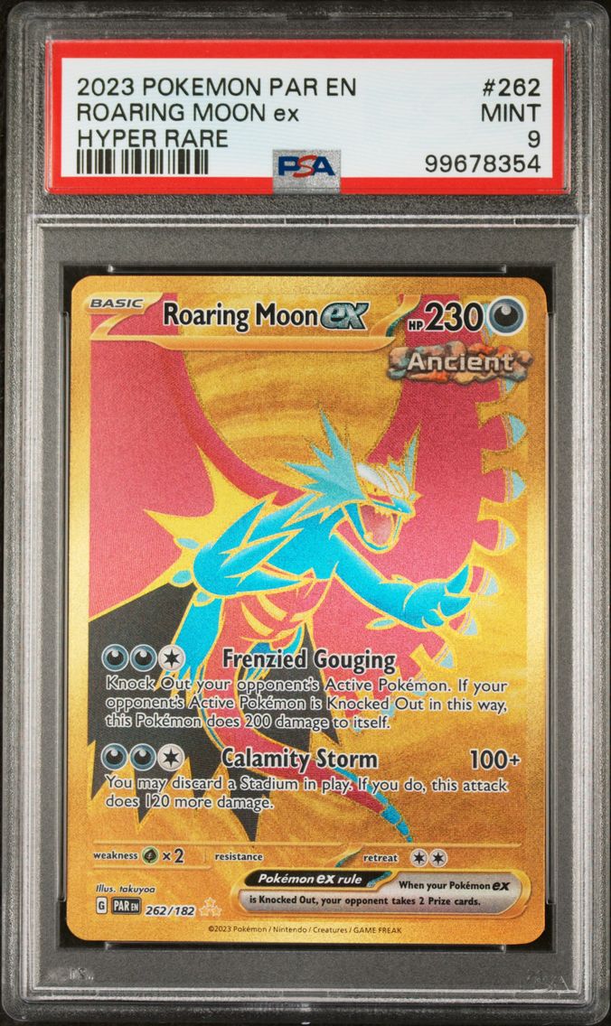 2023 #262 Roaring Moon EX PSA 9 Par EN-Paradox Rift Pokemon