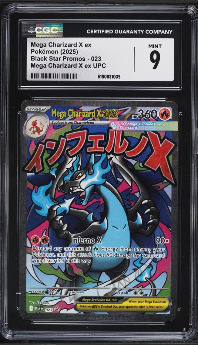 2025 Pokemon Mega Evolution Promo Ultra Premium Full Art Mega Charizard X Ex #23 CGC 9 MINT