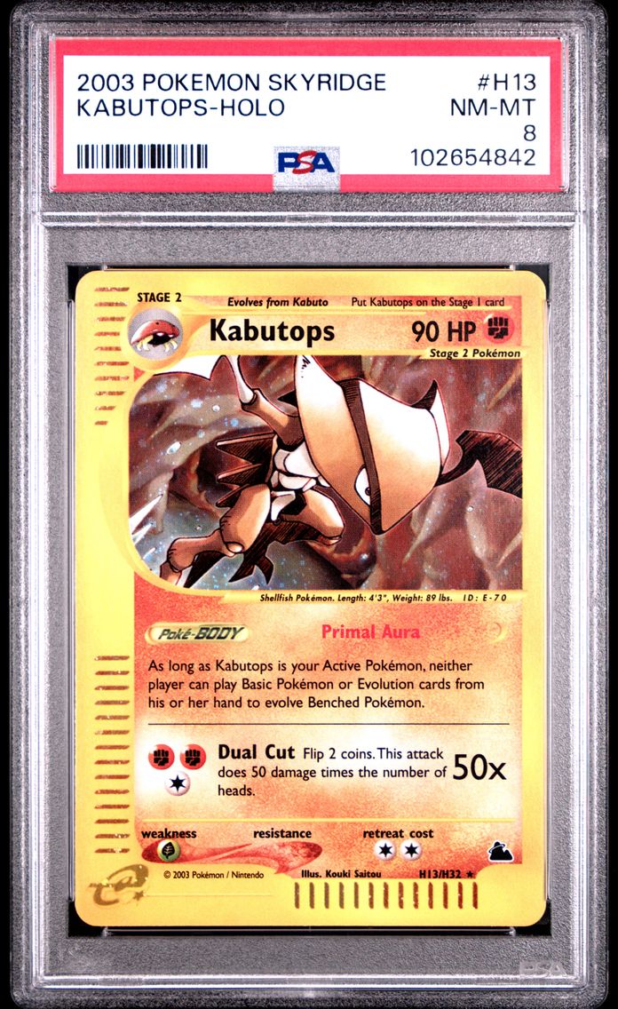 2003 #H13 Kabutops-Holo PSA 8 Skyridge Pokemon