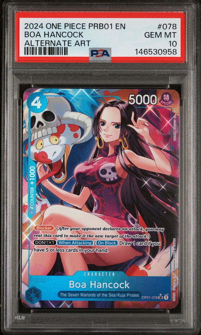 2024 #078 Boa Hancock PSA 10 One Piece PRB01-Premium Booster -One Piece Card the Best-