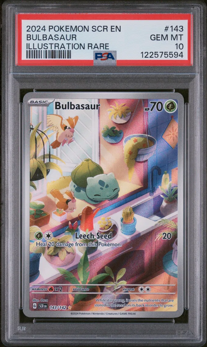 2024 #143 Bulbasaur PSA 10 Scr E