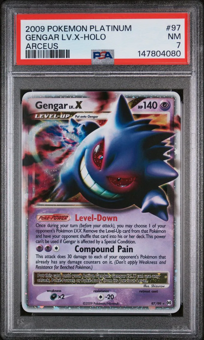 2009 #97 Gengar LV.X-Holo PSA 7