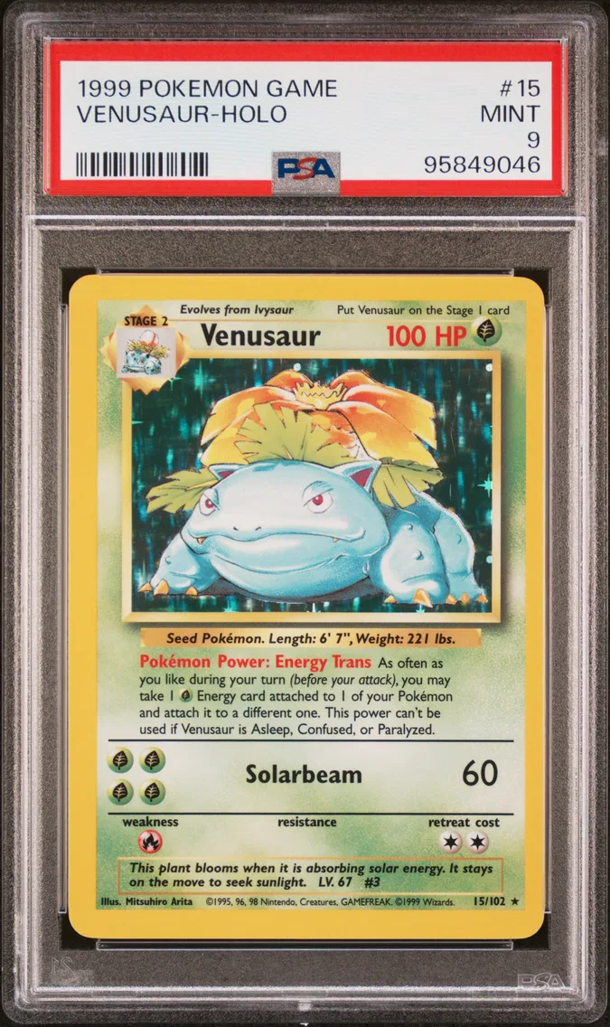 1999 #15 Venusaur-Holo PSA 9 Gam
