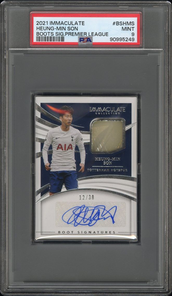 2021 #BSHMS Heung-Min Son PSA 9 Panini Immaculate Collection Boots Signatures Premier League