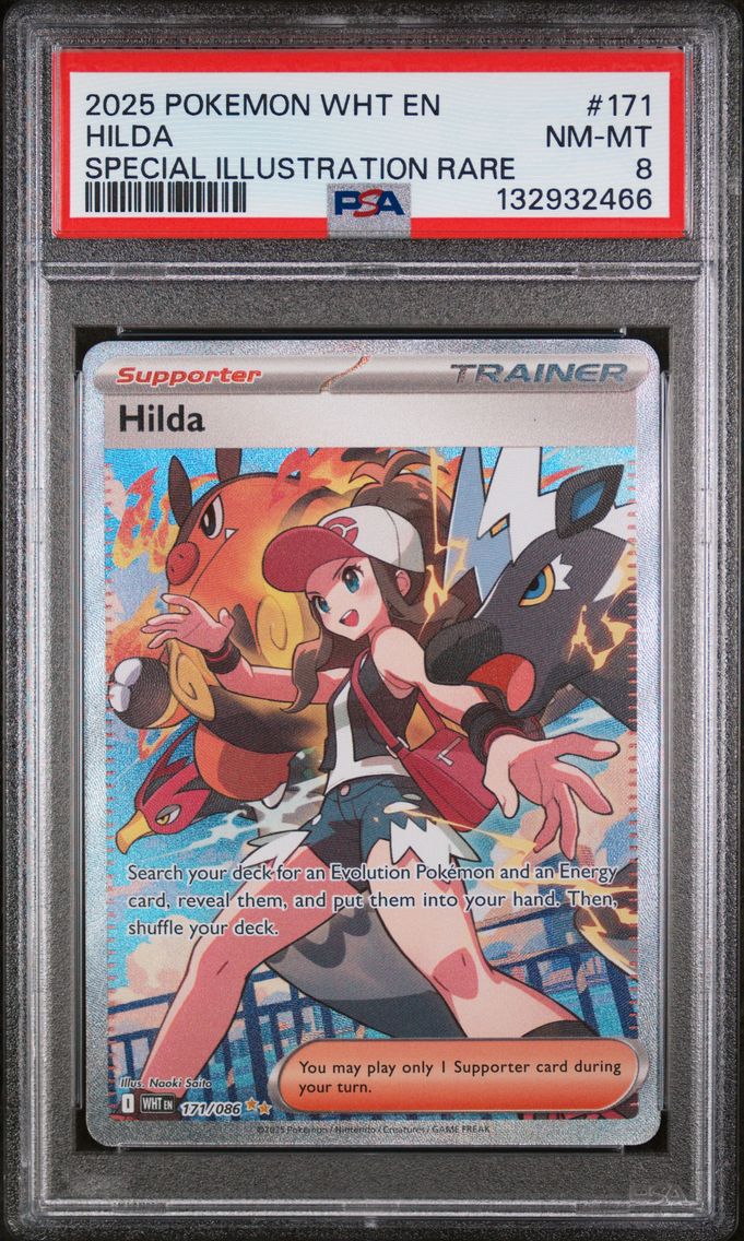 2025 #171 Hilda PSA 8 Wht EN-White Flare