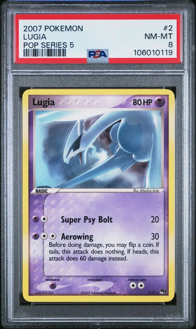 2007 #2 LUGIA PSA 8 POKEMON POP SERIES 5