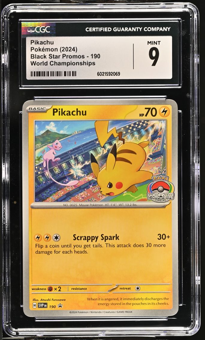 2024 #190 Pikachu CGC 9 Black Star Promos - Scarlet & Violet SVP EN - English