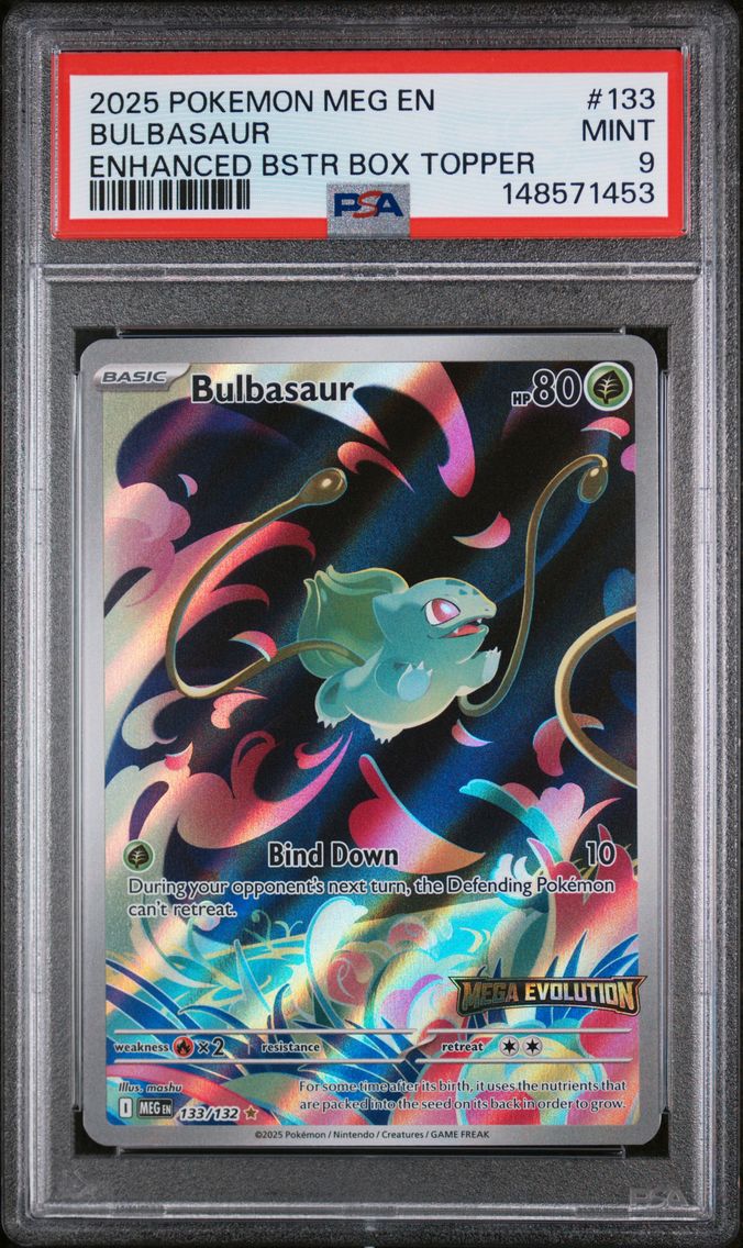 2025 #133 Bulbasaur PSA 9 Meg EN-Mega Evolution