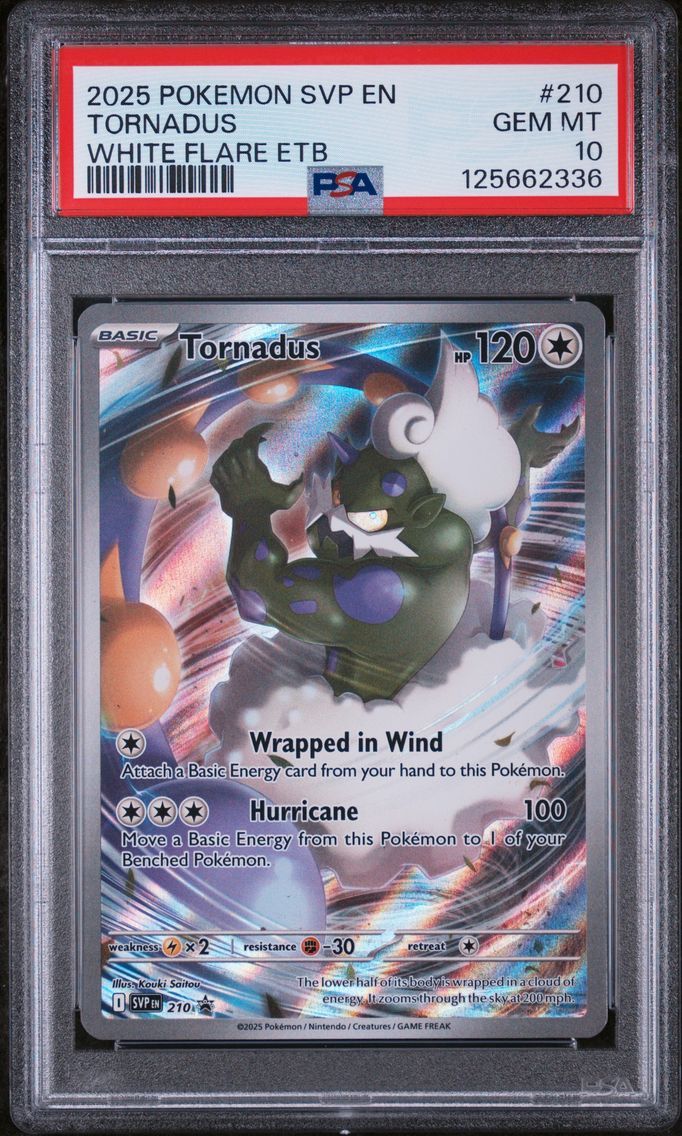 2025 #210 Tornadus PSA 10 Svp EN-SV Black Star Promo