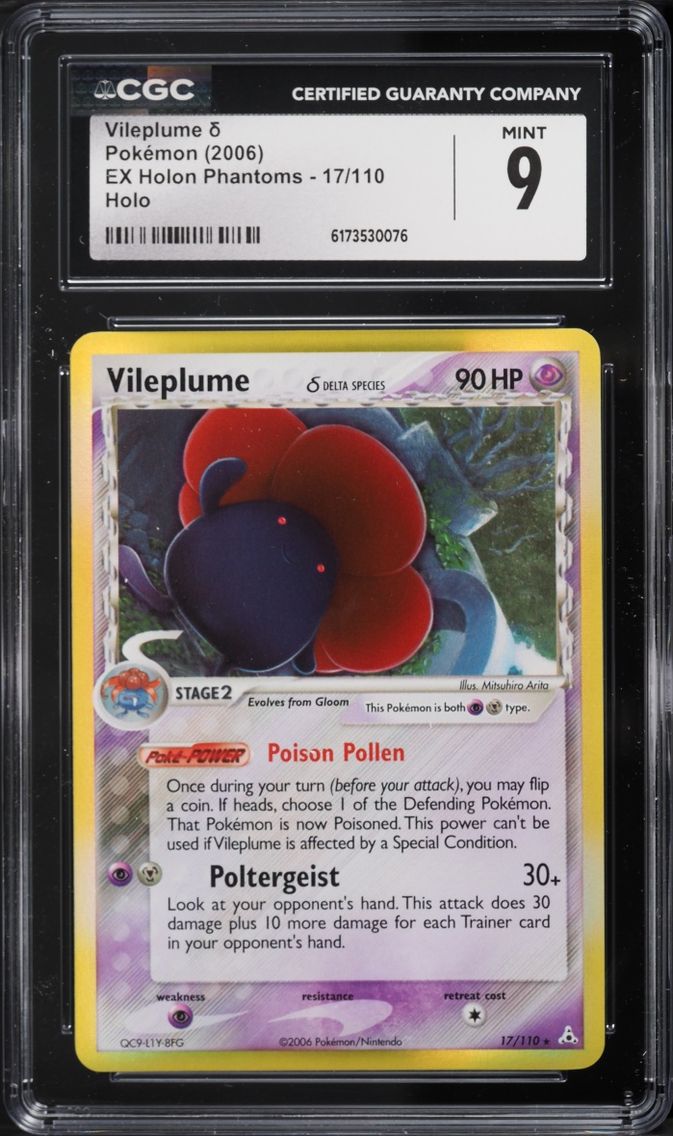 2006 Pokemon EX Holon Phantoms Holo Vileplume #17 CGC 9 MINT