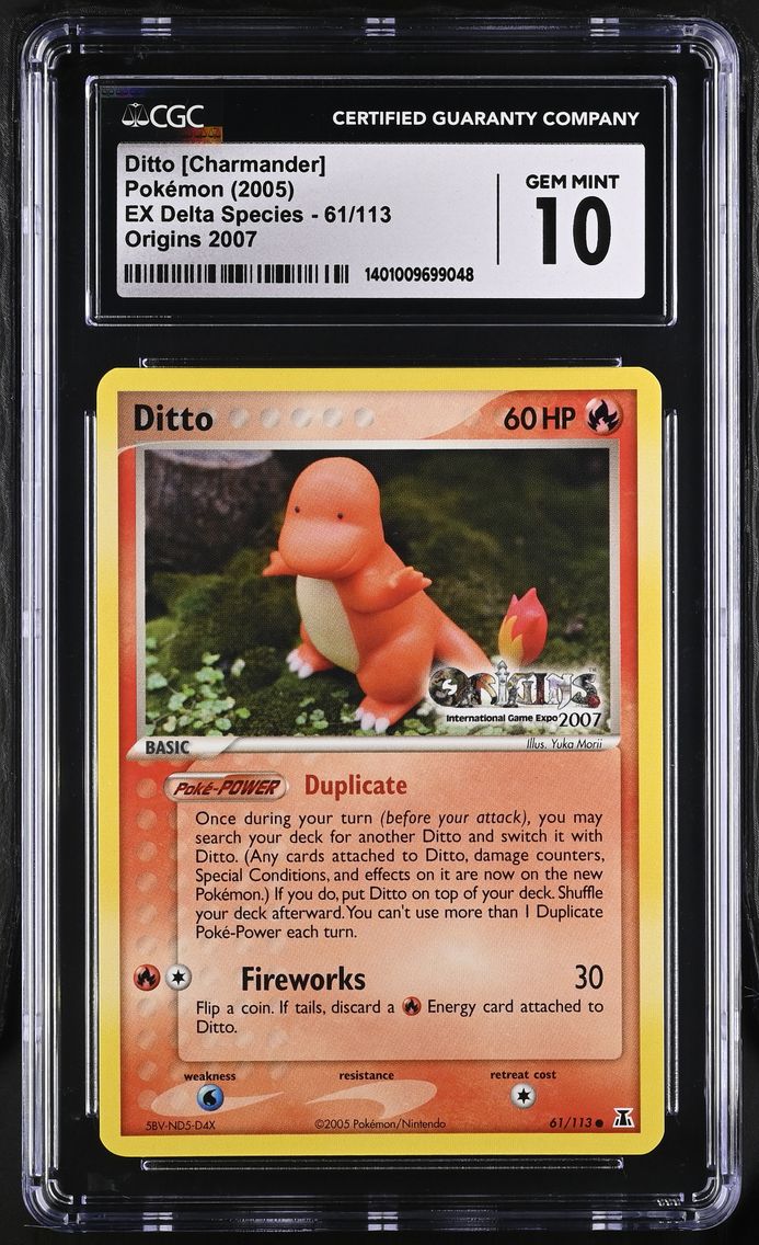 2007 #61 Ditto [Charmander] CGC 10 EX Delta Species - English