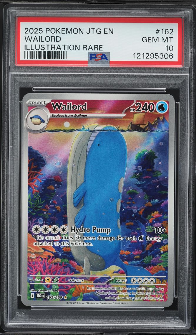 2025 #162 Wailord PSA 10 Jtg EN-Journey Together Pokemon