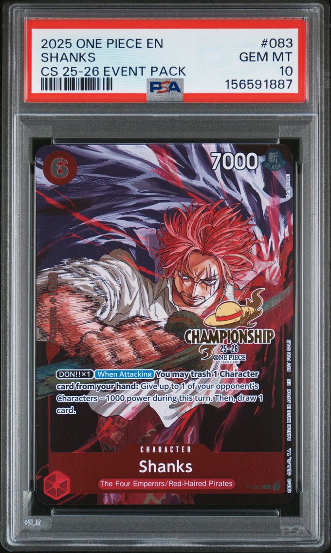 2025 #083 Shanks PSA 10 One Piece Championship 2025-26 Event Pack