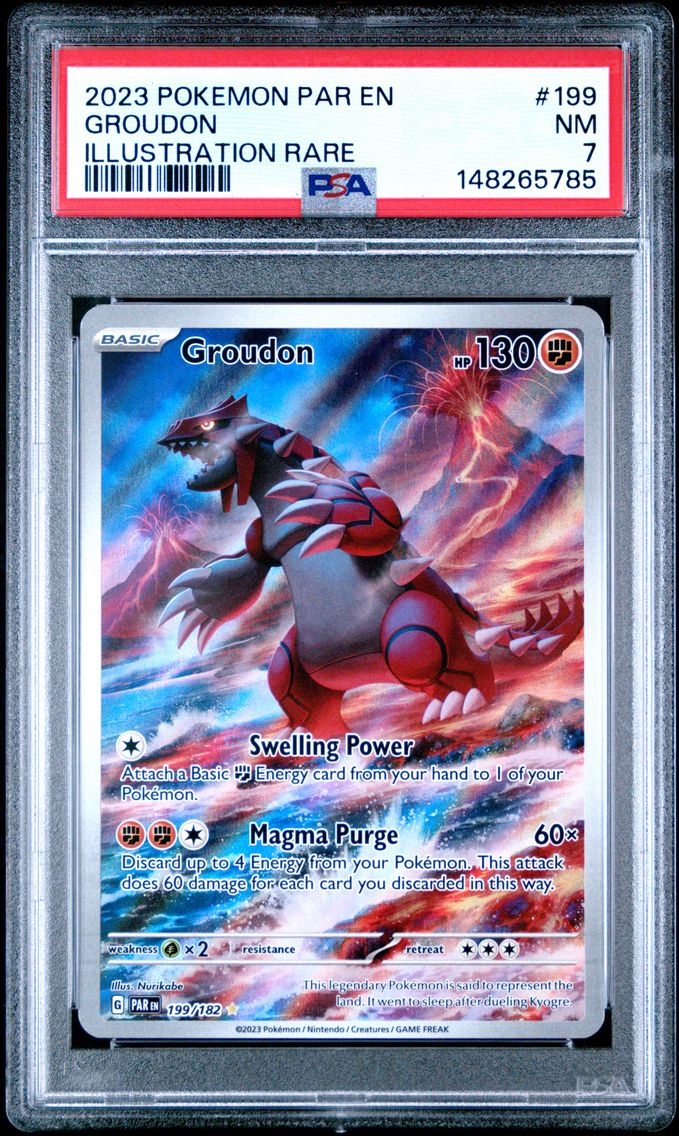 2023 #199 Groudon PSA 7 Par EN-Paradox Rift Pokemon