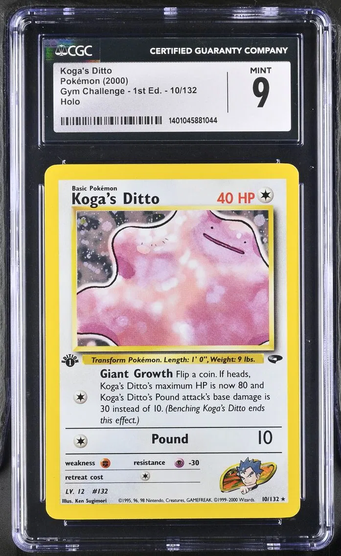 2000 #10 Koga's Ditto CGC 9 Holo Gym Challenge - 1st Edition - English Pokemon