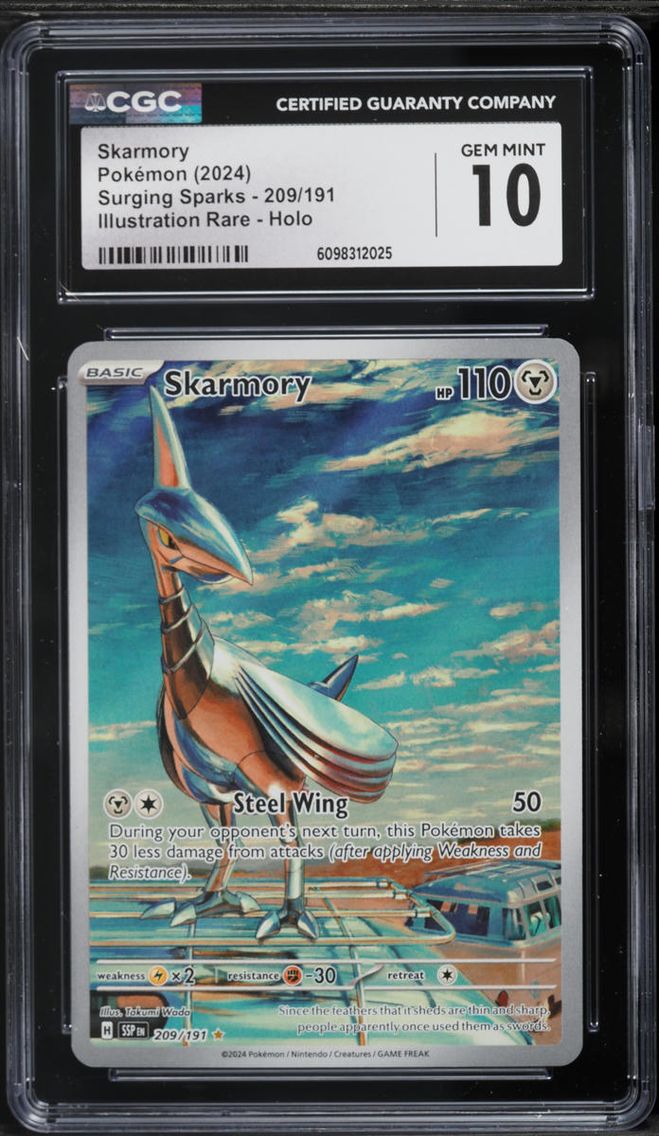 2024 Pokemon Scarlet & Violet Surging Sparks SIR Skarmory #209 CGC 10 GEM MINT