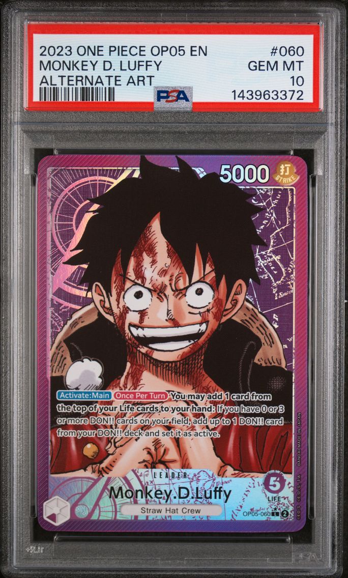 2023 #060 Monkey D. Luffy PSA 10 One Piece OP05-Awakening of the New Era
