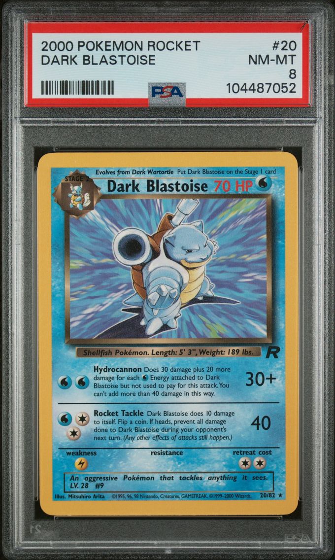 2000 #20 DARK BLASTOISE PSA 8 POKEMON ROCKET