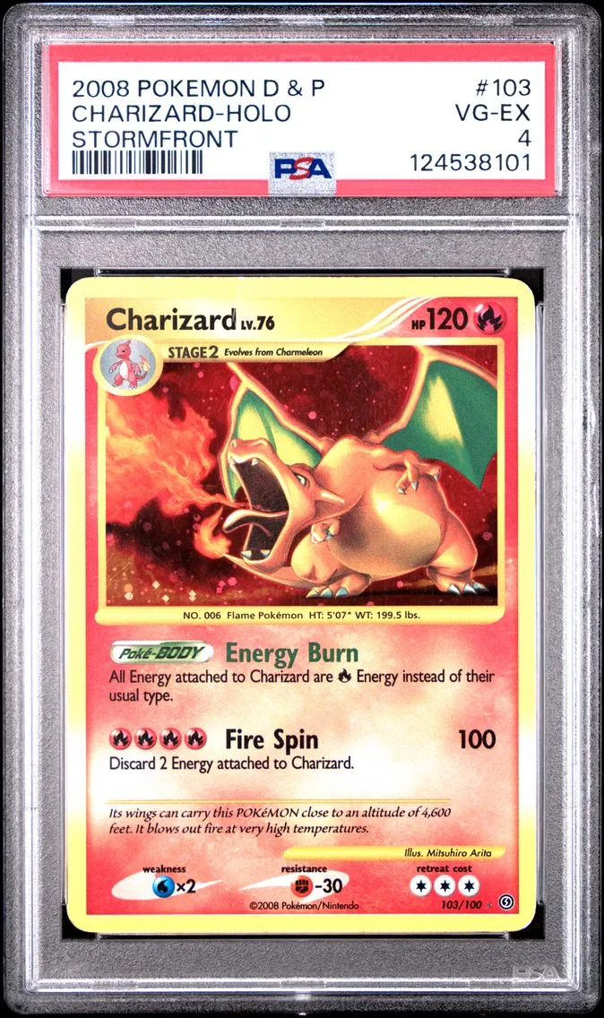 2008 #103 Charizard-Holo PSA 4 Diamond & Pearl Stormfront Pokemon