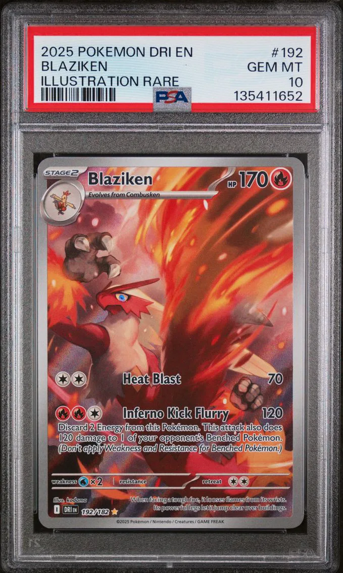 2025 #192 Blaziken PSA 10 Dri EN-Destined Rivals
