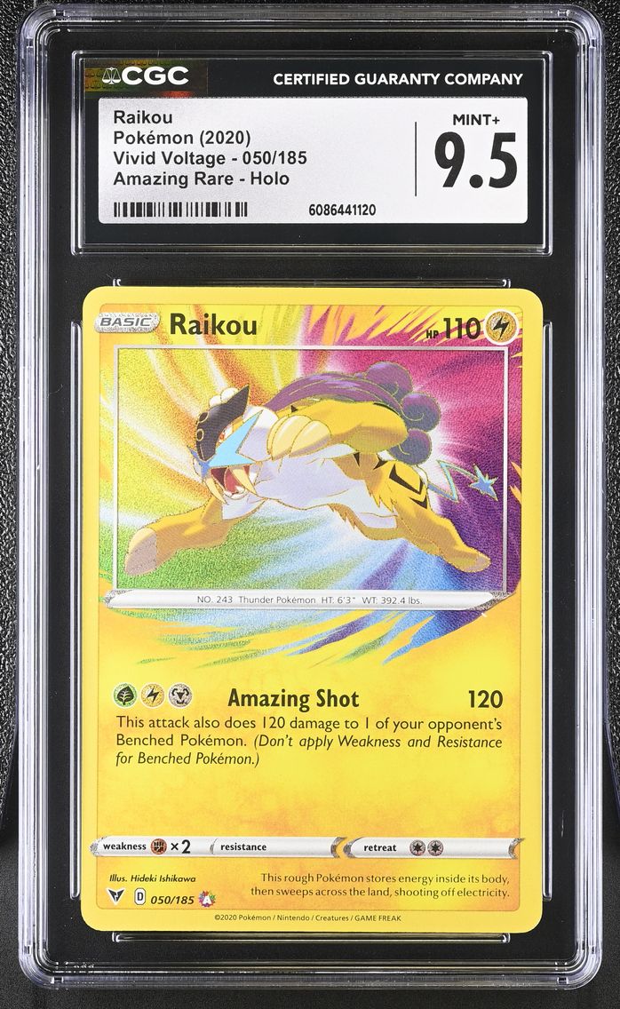 2020 #050 Raikou CGC 9.5 Vivid Voltage - English