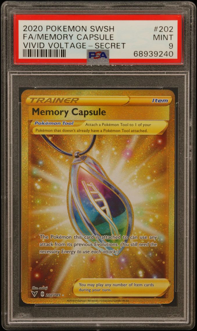 2020 #202 Full Art/Memory Capsule PSA 9 Sword & Shield Vivid Voltage