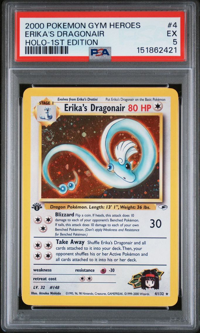 2000 #4 Erika's Dragonair PSA 5 Gym Heroes