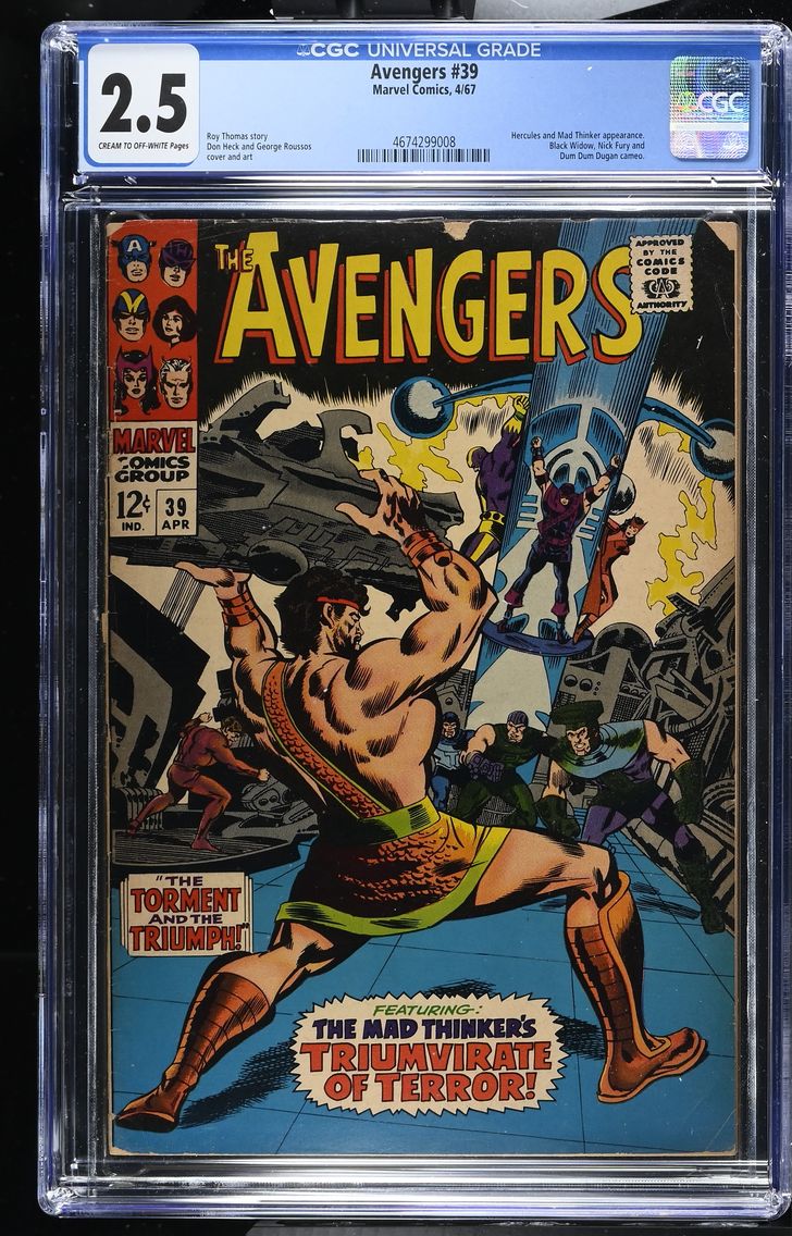 1967 #NA 1967 Avengers #39 CGC 2.5 Marvel Comics CGC 2.5