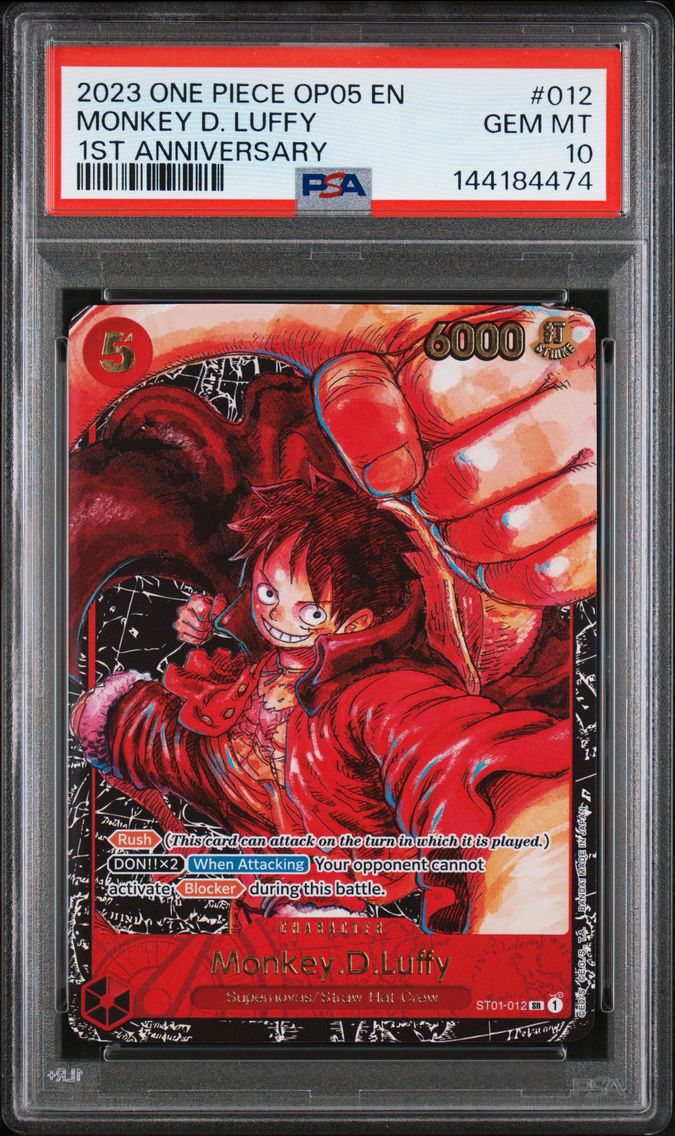 2023 #012 Monkey D. Luffy PSA 10 One Piece OP05-Awakening of the New Era