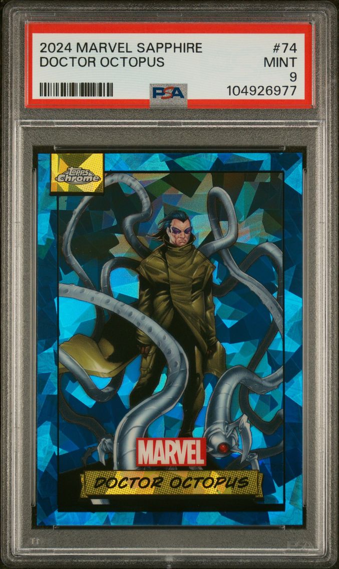 2024 #74 Doctor Octopus PSA 9 Topps Chrome Marvel Sapphire Edition