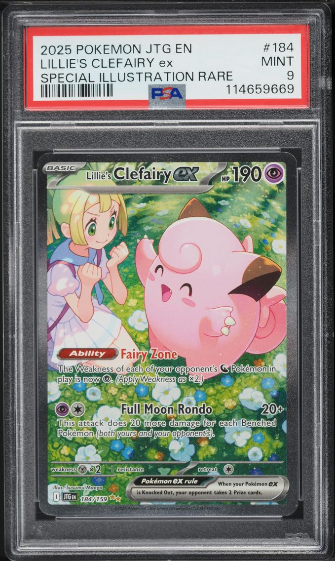2025 #184 Lillie's Clefairy EX PSA 9 Jtg EN-Journey Together Pokemon
