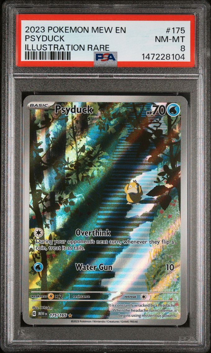 2023 #175 Psyduck PSA 8 Mew EN-151 Pokemon