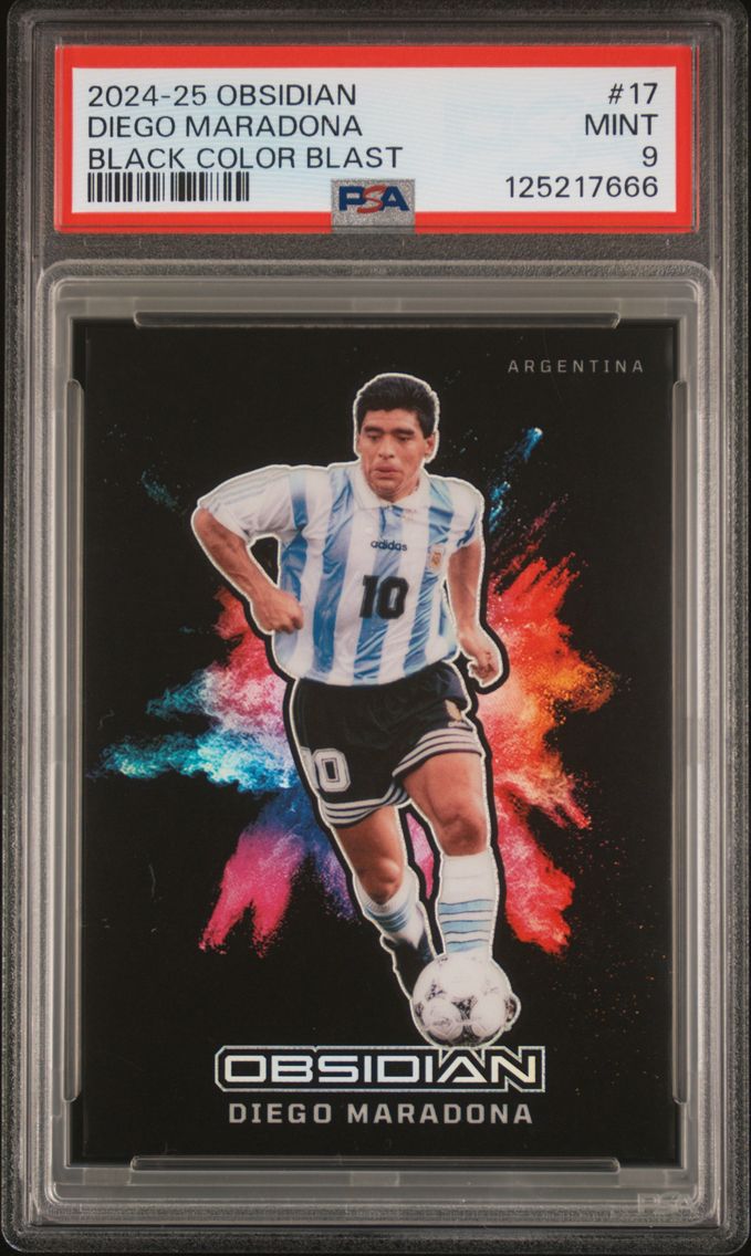 2024 #17 Diego Maradona PSA 9 Panini Obsidian Black Color Blast