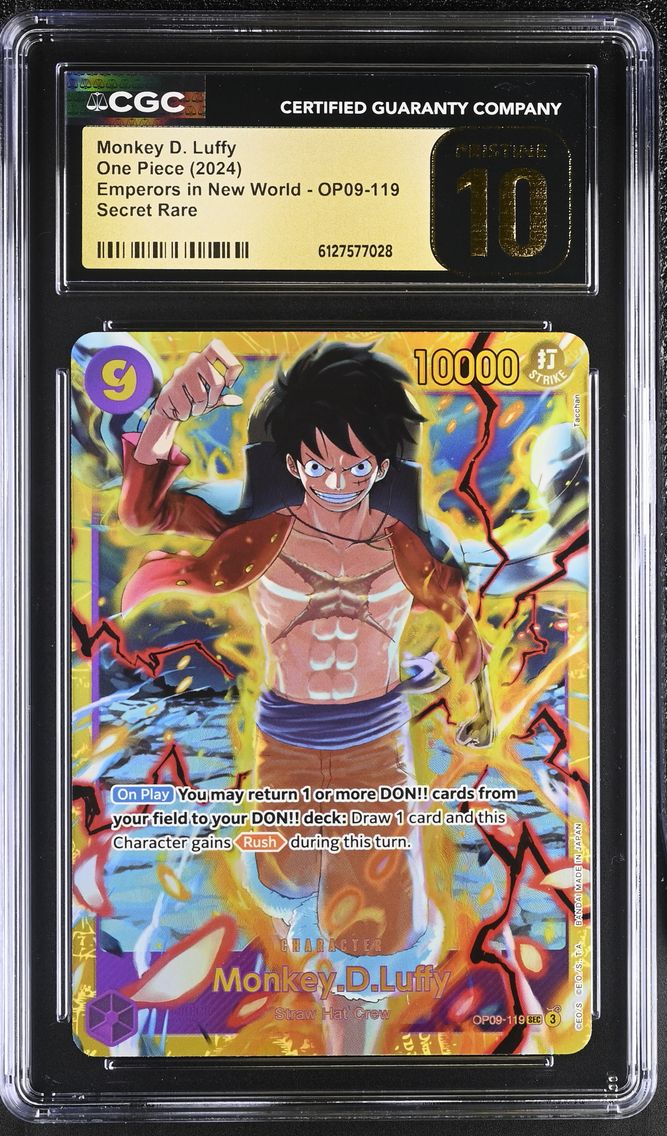2024 #OP09-119 Monkey D. Luffy CGC 10 Pristine Emperors in the New World (OP09) - English