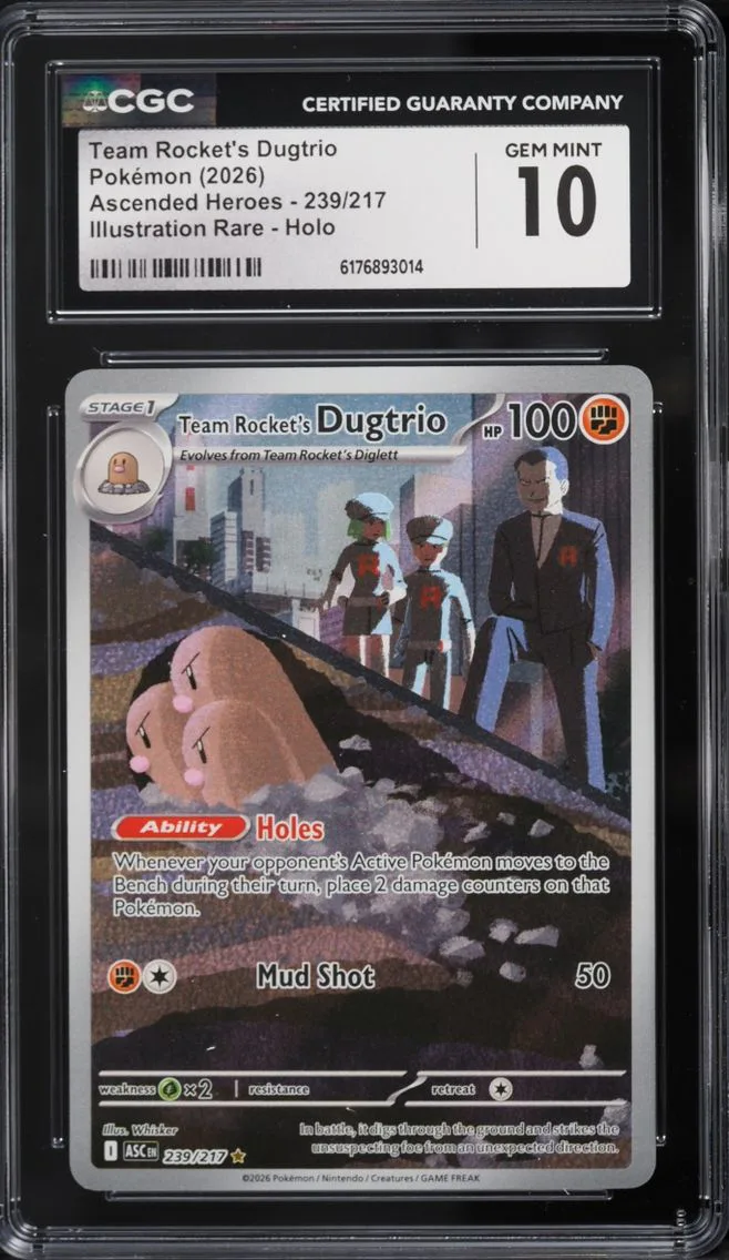 2026 Pokemon Mega Evolution Ascended Heroes IR Team Rocket's Dugtrio #239 CGC 10 GEM MINT