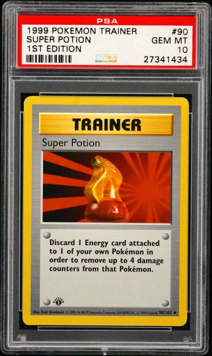1999 #90 Super Potion 1st Edition PSA 10 Game