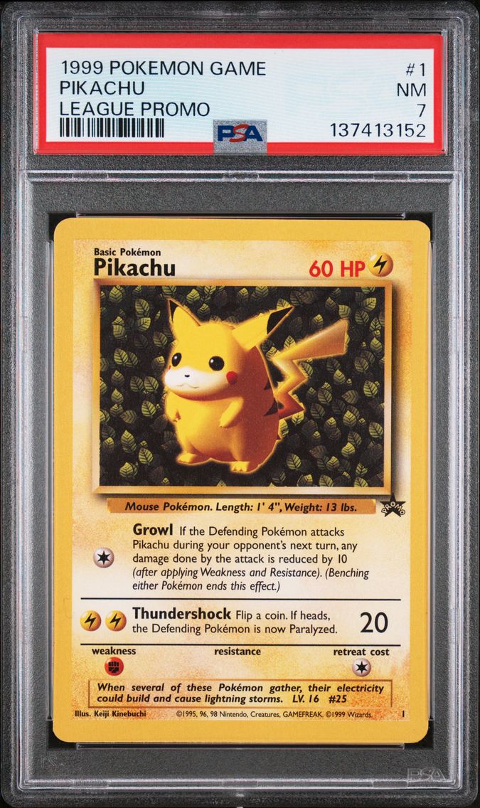 1999 #1 Pikachu PSA 7 League Promo