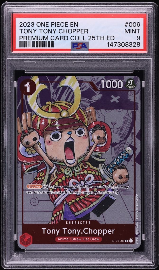 2023 #ST01-006 One Piece Premium 25th Anniversary Manga Art Tony Tony Chopper MINT PSA 9