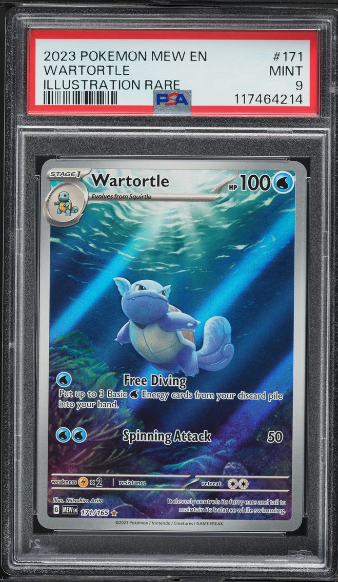 2023 #171 Wartortle PSA 9 Mew EN-151 Pokemon