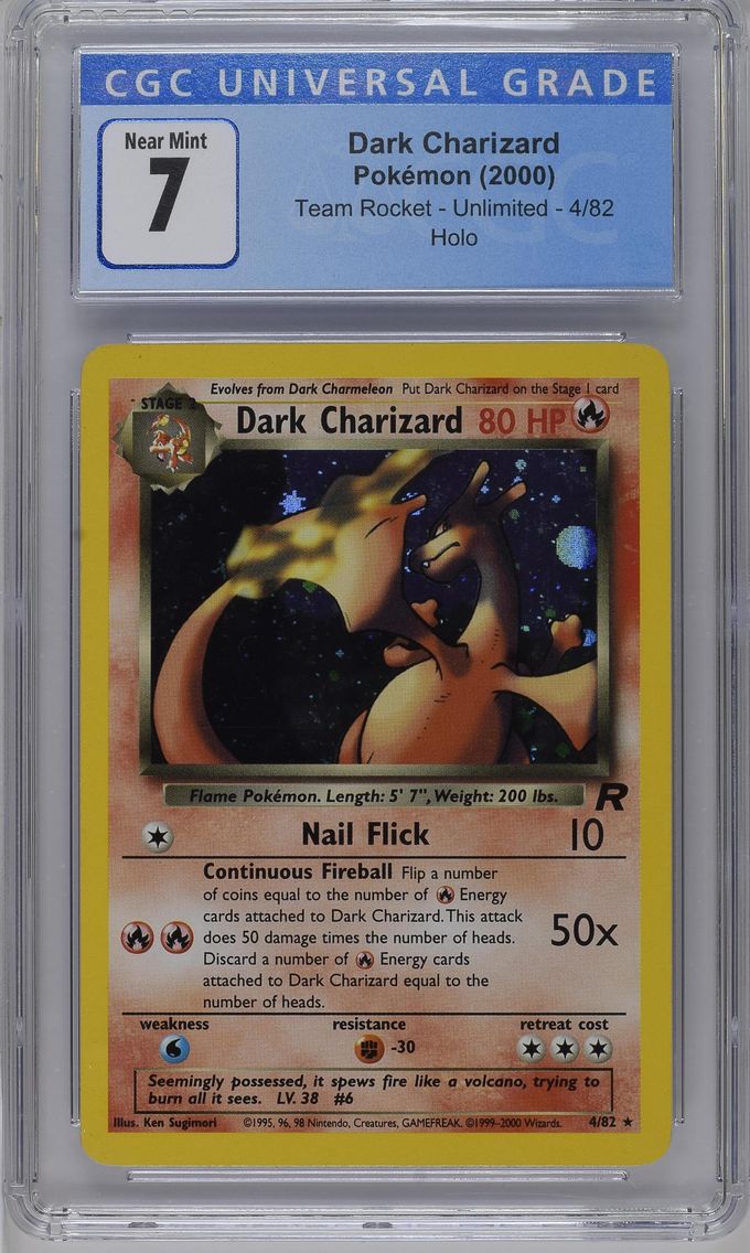 2000 #4 Dark Charizard CGC 7 Team Rocket - Unlimited - English