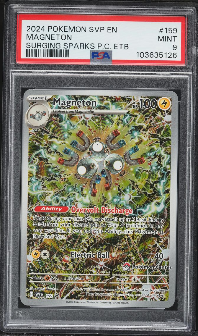 2024 #159 Magneton PSA 9 Svp EN-SV Black Star Promo Pokemon
