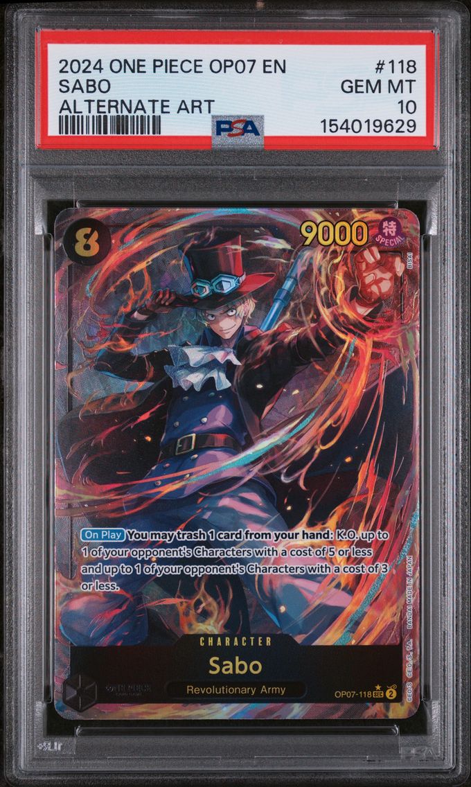 2024 #118 Sabo PSA 10 One Piece OP07-500 Years in the Future