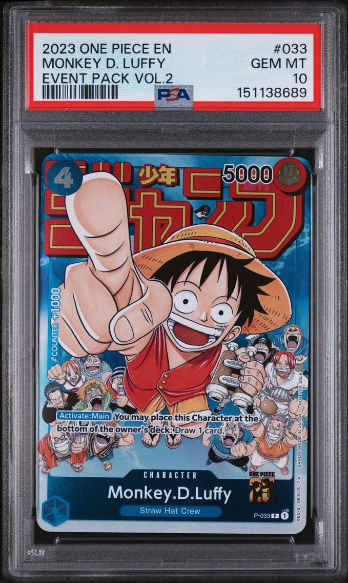 2023 #033 Monkey D. Luffy PSA 10 One Piece Promos