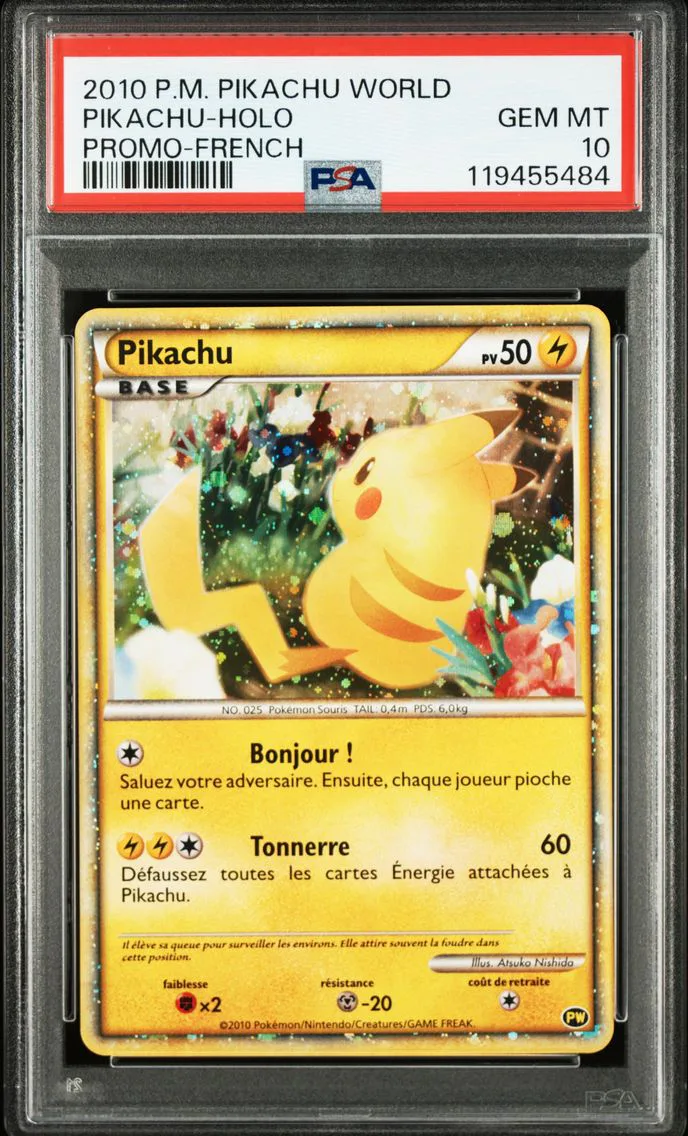 2010 #NA Pikachu-Holo PSA 10 World Collection