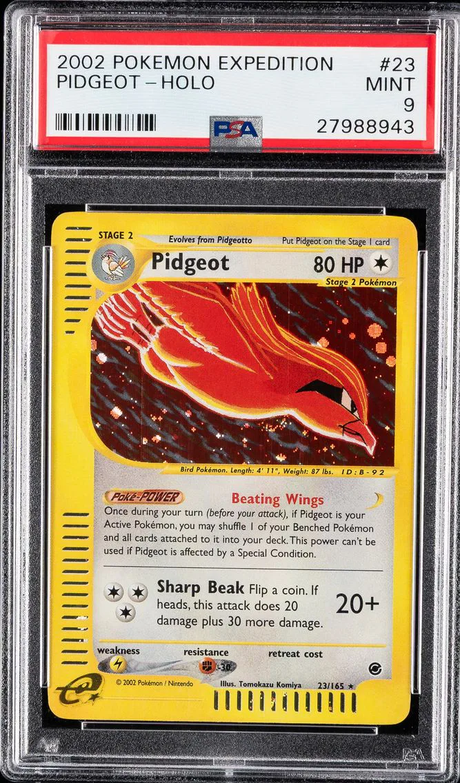 2002 #23 Pidgeot-Holo PSA 9 Expedition Pokemon
