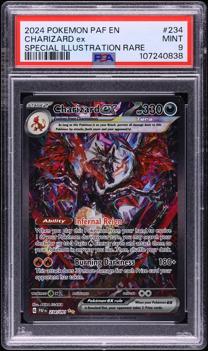 2024 #234 Charizard ex PSA 9 Paldean Fates - PAF EN - English Pokemon