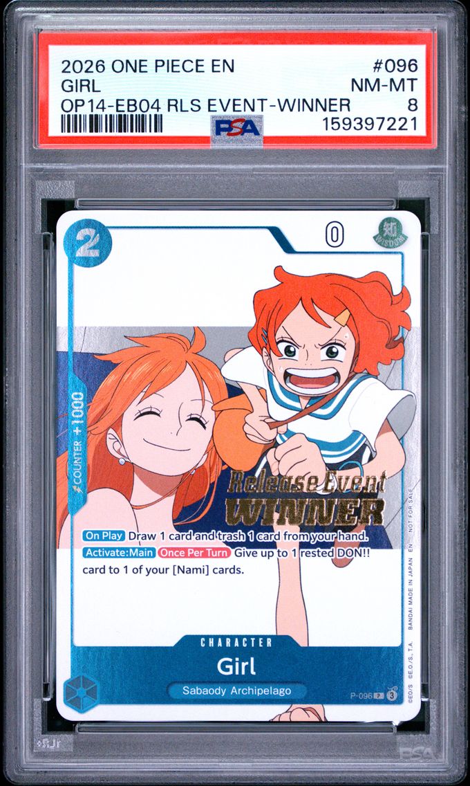 2026 #096 Girl PSA 8 One Piece Promos
