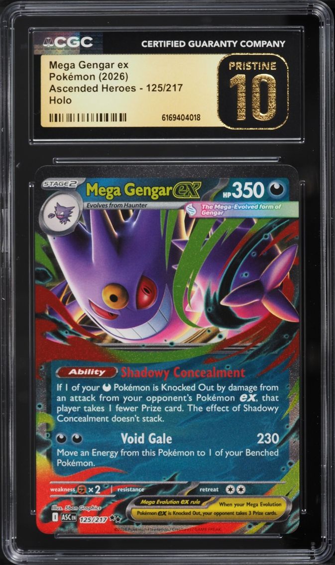 2026 Pokemon Mega Evolution Ascended Heroes Holo Mega Gengar ex #125 CGC 10 PRISTINE