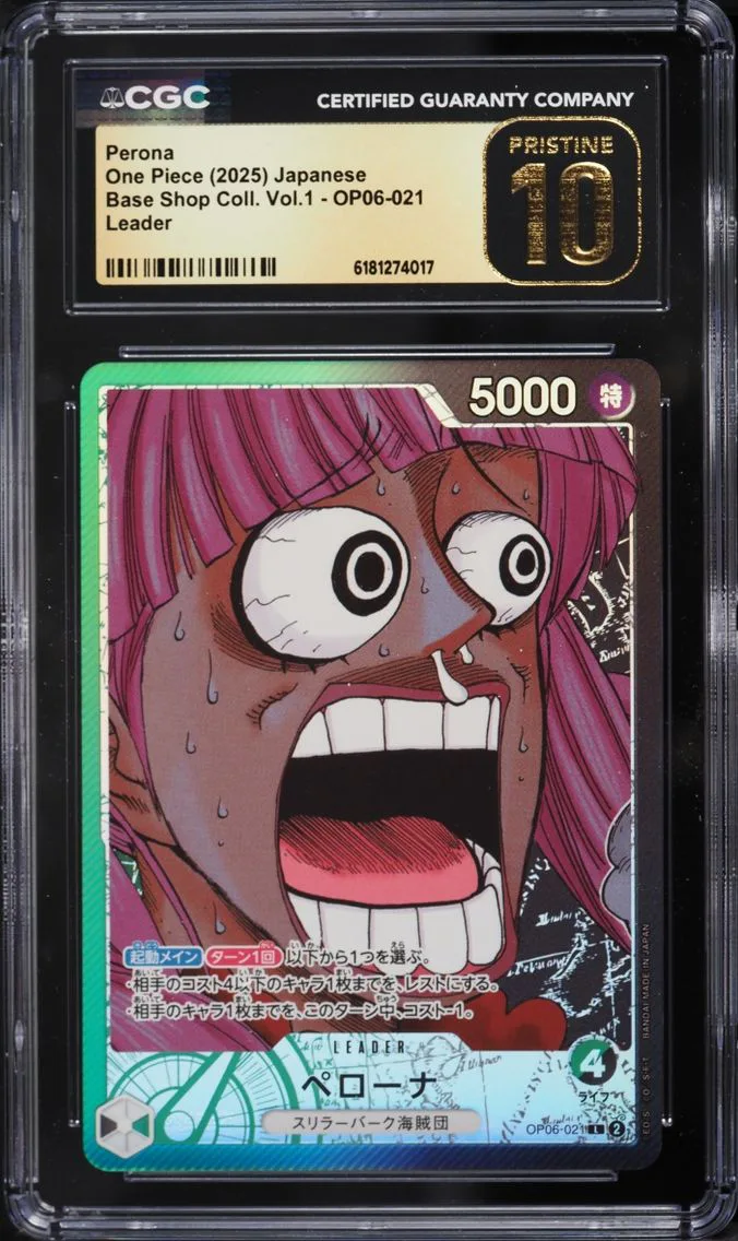 2025 #OP06-021 Perona CGC 10 One Piece Japanese Base Shop Collection Vol. 1 Leader