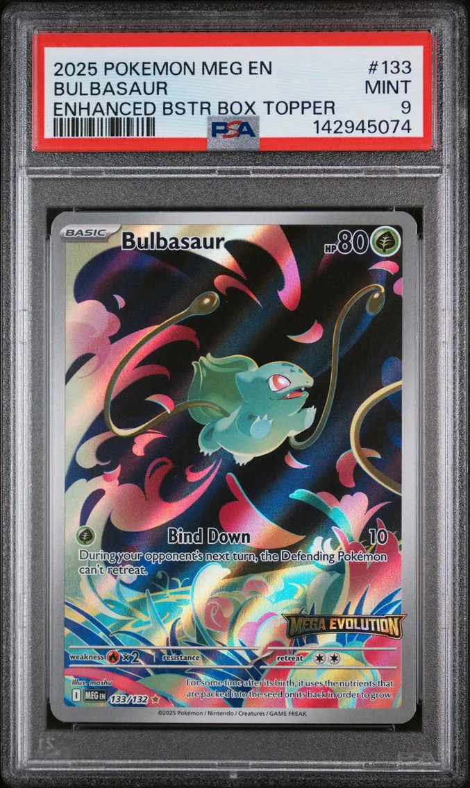 2025 #133 Bulbasaur PSA 9 Meg EN-Mega Evolution